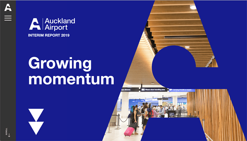 Auckland Airport annual report microsite